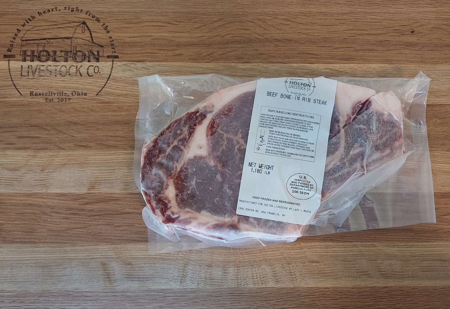 Beef Bone In Rib Steak 1 Per Pack